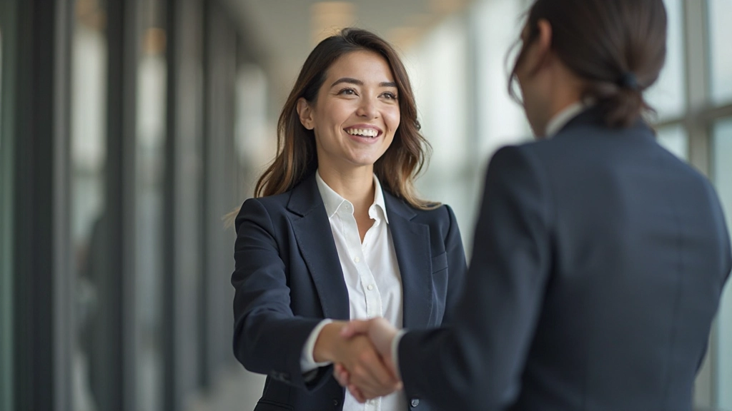 Две деловые женщины пожимают руки после успешного завершения переговоров