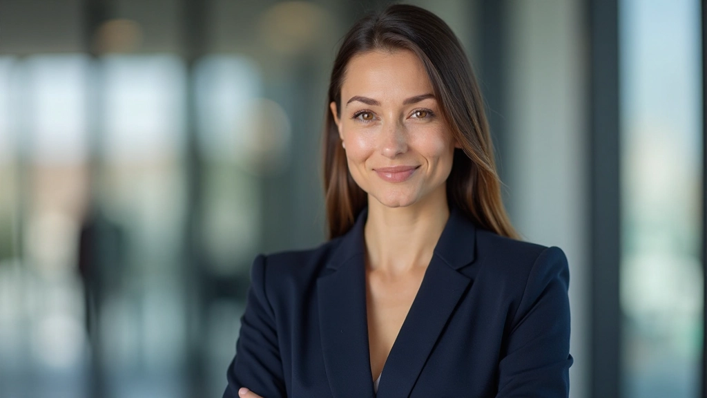 Профессиональный портрет деловой женщины на встречи в офисе